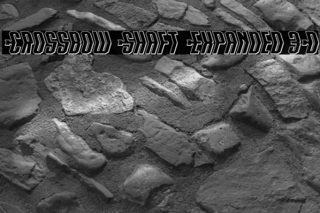 Crossbow Shaft Expanded 3D Font examples