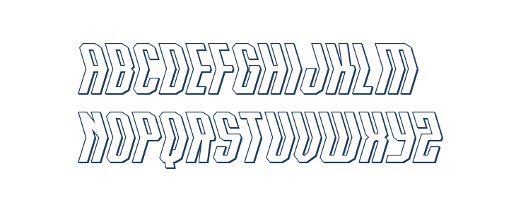 Crossbow Shaft Expanded 3D Lowercase