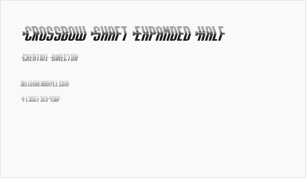 Crossbow Shaft Expanded Half Business Card