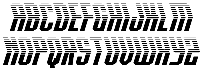 Crossbow Shaft Expanded Half Font LOWERCASE