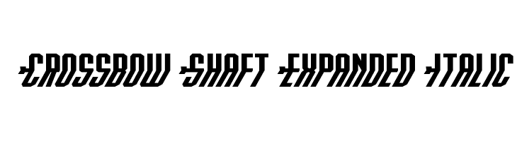 Crossbow Shaft Expanded Italic  フリーフォントのダウンロード