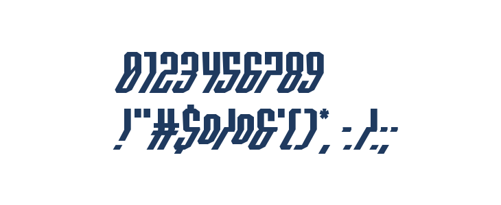 Crossbow Shaft Expanded Italic Other Characters