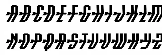 Crossbow Shaft Expanded Italic फ़ॉन्ट अपरकेस