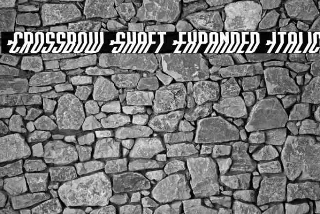 Crossbow Shaft Expanded Italic Font examples