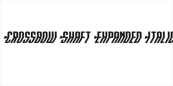Crossbow Shaft Expanded Italic Logo