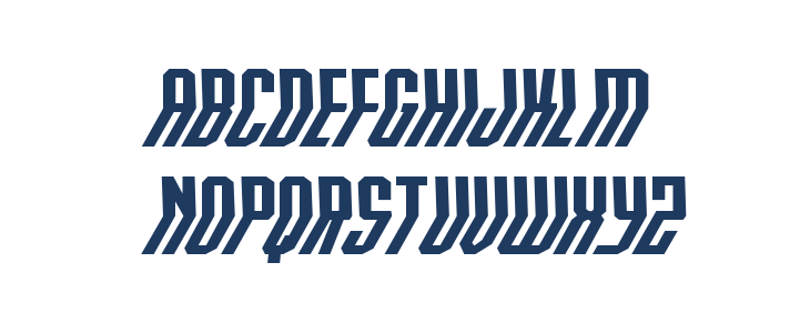 Crossbow Shaft Expanded Italic Lowercase