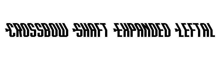 Crossbow Shaft Expanded Leftal  Frei Schriftart Herunterladen