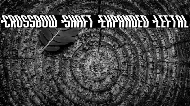 Crossbow Shaft Expanded Leftal Font examples