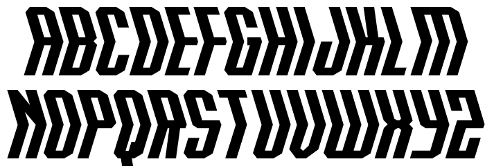 Crossbow Shaft Expanded Font LOWERCASE