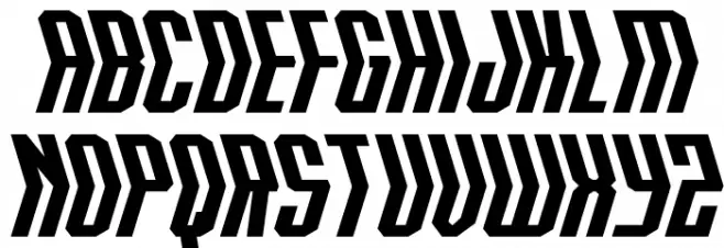 Crossbow Shaft Expanded Font LOWERCASE