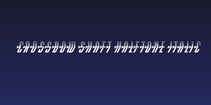Crossbow Shaft Halftone Italic Social Header
