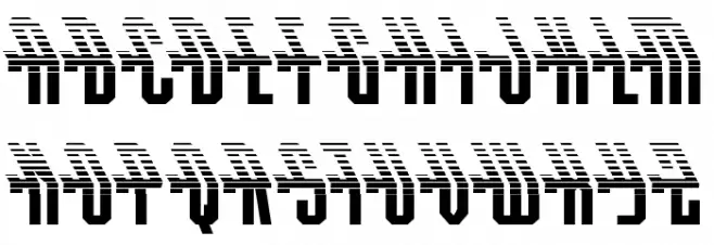 Crossbow Shaft Halftone Leftal フォント 大文字
