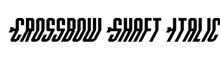 Crossbow Shaft Italic  नि: शुल्क फ़ॉन्ट्स डाउनलोड
