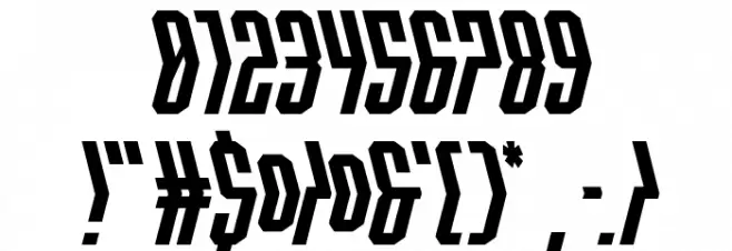 Crossbow Shaft Font OTHER CHARS