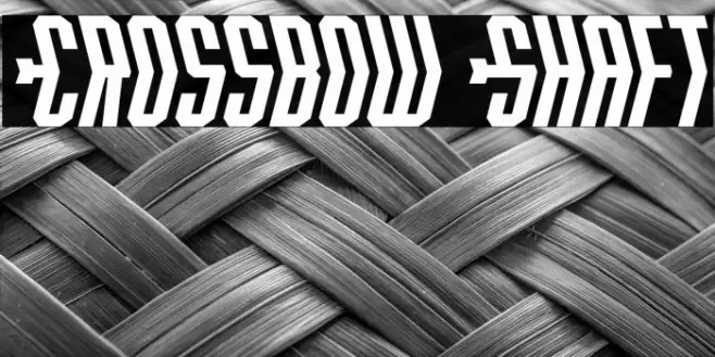 Crossbow Shaft Font examples