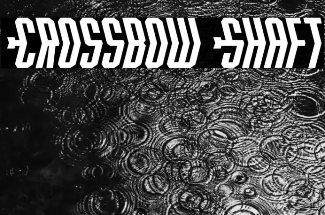 Crossbow Shaft Font examples