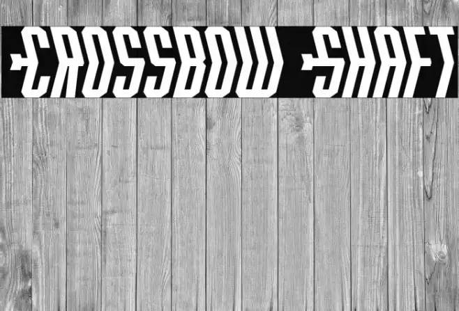 Crossbow Shaft Font examples