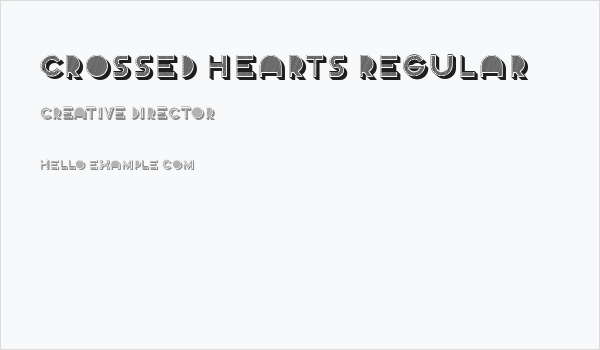 Crossed Hearts Regular Business Card