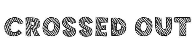 Crossed Out  Frei Schriftart Herunterladen
