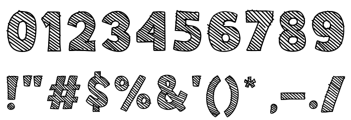Crossed Out Polices AUTRES CHARS