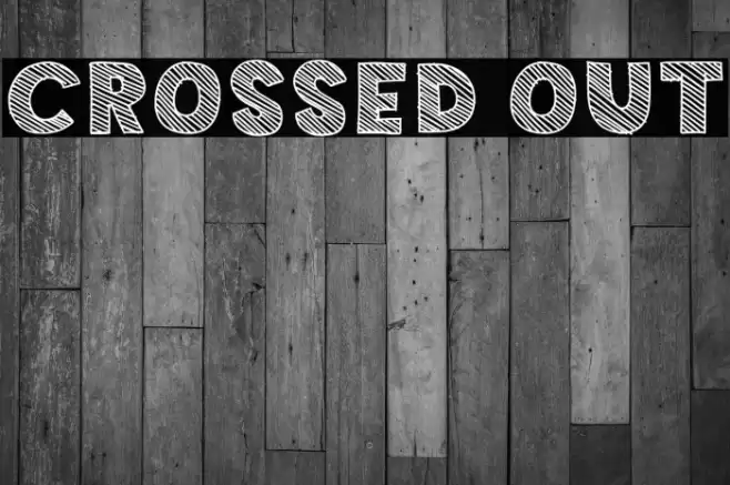 Crossed Out خط examples