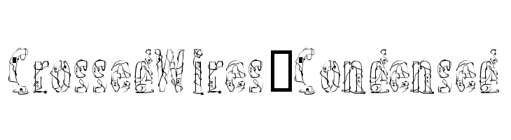 CrossedWires-Condensed Font