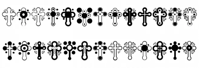Crosses Regular Schriftart Groß