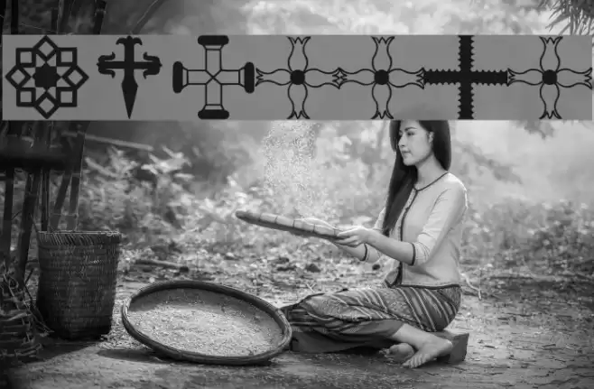 Crosses Font examples