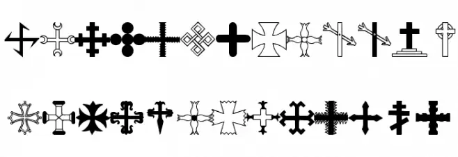 Crosses Caratteri MINUSCOLO