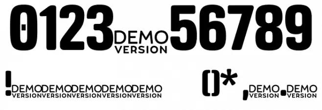 Crossfit Demo Bold Font OTHER CHARS