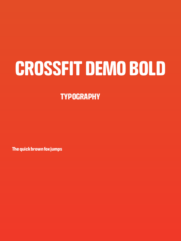 Crossfit Demo Bold Poster