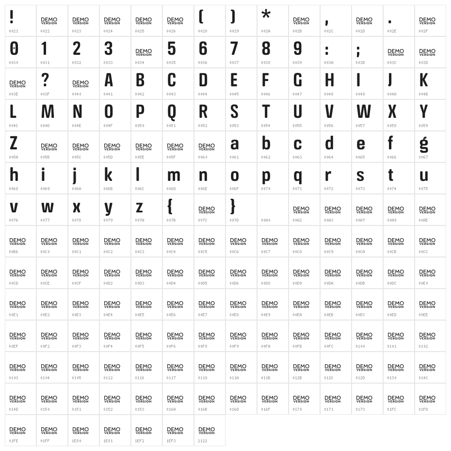 Crossfit Demo Demi Character Map
