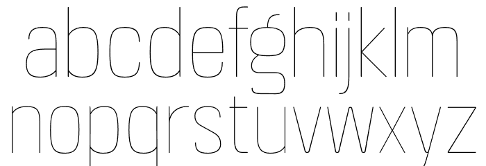 Crossfit Demo Hairline Font LOWERCASE