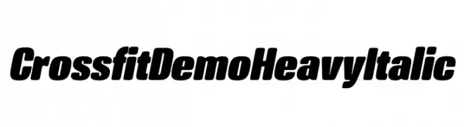 Crossfit Demo Heavy Italic  les polices de caractères gratuit tlcharger