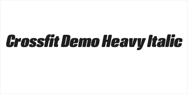 Crossfit Demo Heavy Italic Logo
