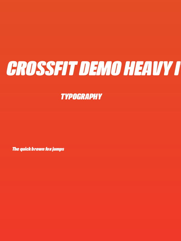 Crossfit Demo Heavy Italic Poster