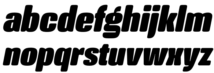 Crossfit Demo Heavy Italic Font LOWERCASE