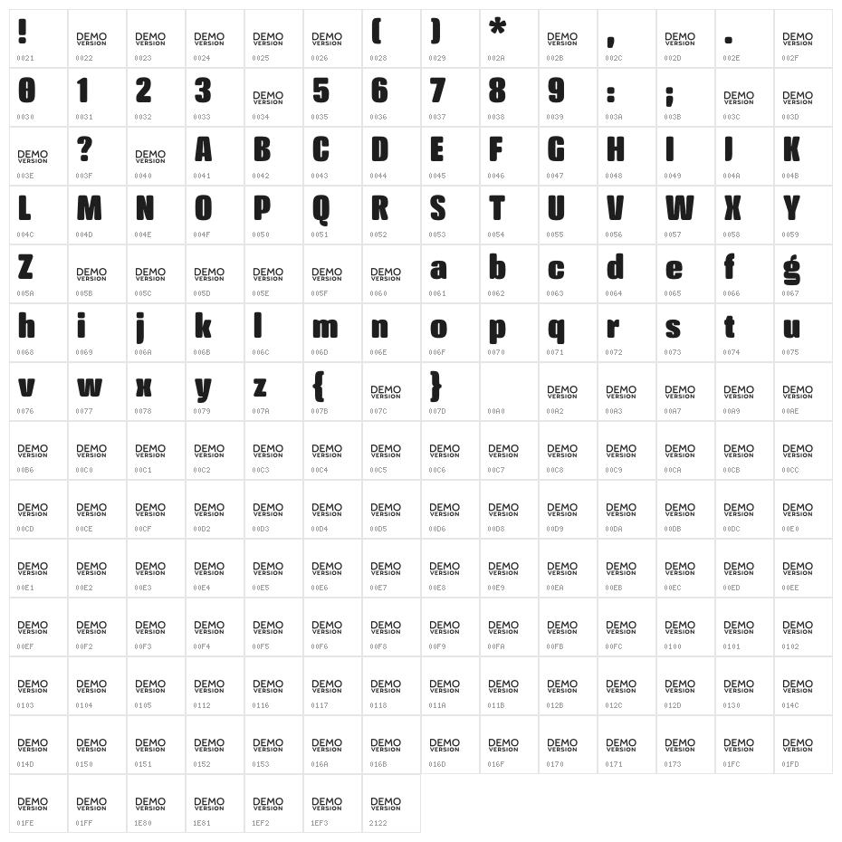 Crossfit Demo Heavy Character Map