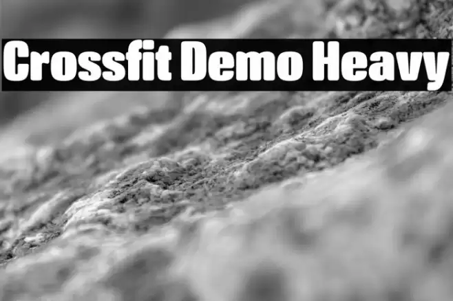 Crossfit Demo Heavy Font examples