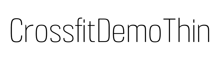 Crossfit Demo Thin  font caratteri gratis