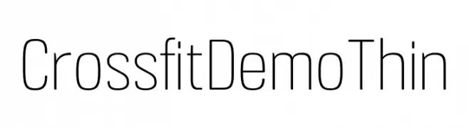 Crossfit Demo Thin  Frei Schriftart Herunterladen