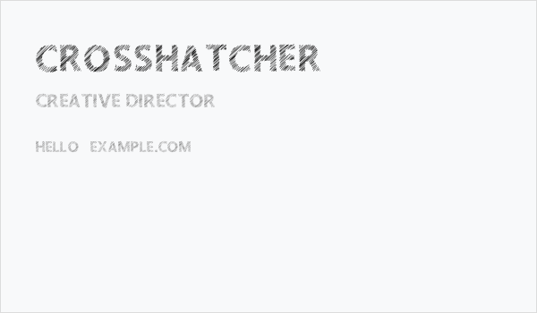 Crosshatcher Business Card