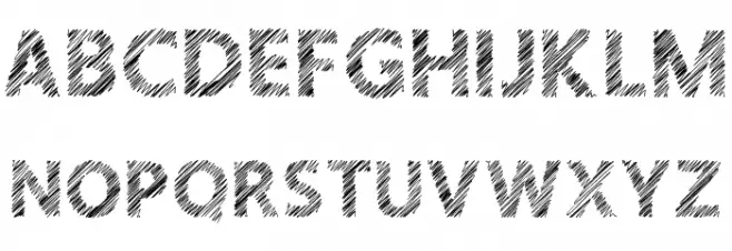 Crosshatcher Caratteri MINUSCOLO