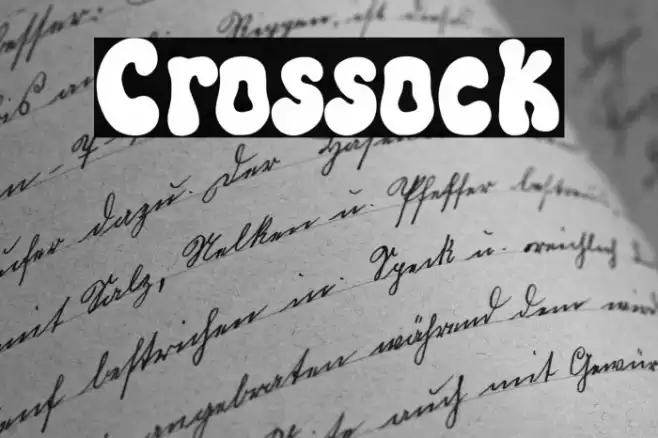 Crossock Font examples