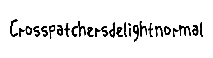 Crosspatchers delight normal  フリーフォントのダウンロード