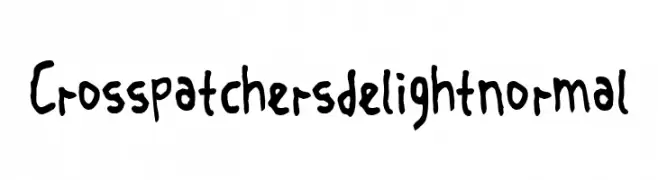 Crosspatchers delight normal  Frei Schriftart Herunterladen