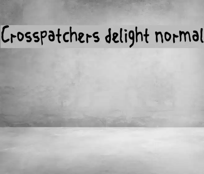 Crosspatchers delight normal Font examples