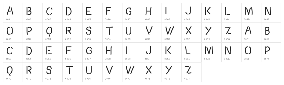 Crossroads Character Map