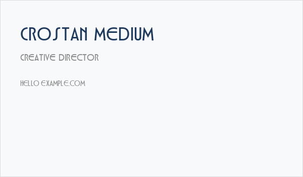 Crostan Medium Business Card