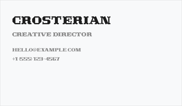 Crosterian Business Card